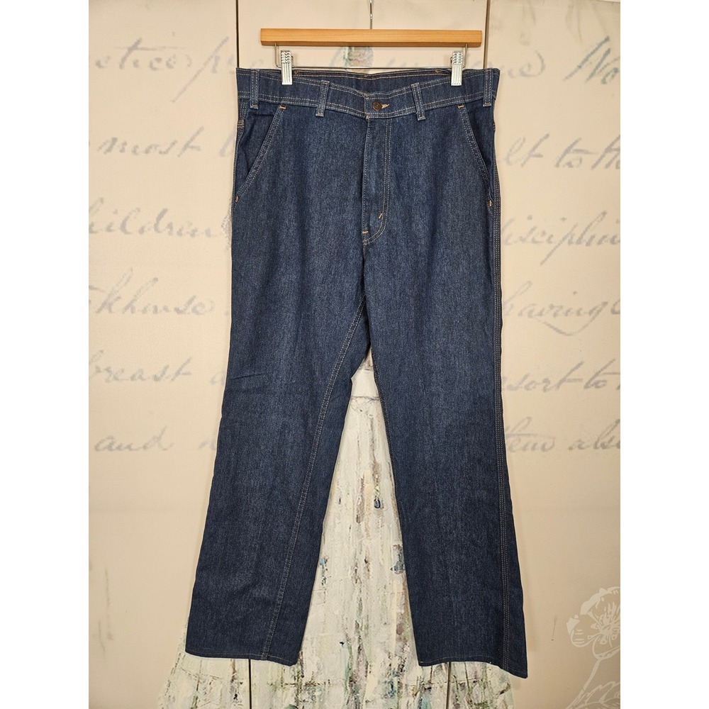 Vintage Levis For Men Skosh More Comfort Jeans 34x32 Dark Wash Orange Tab 1986